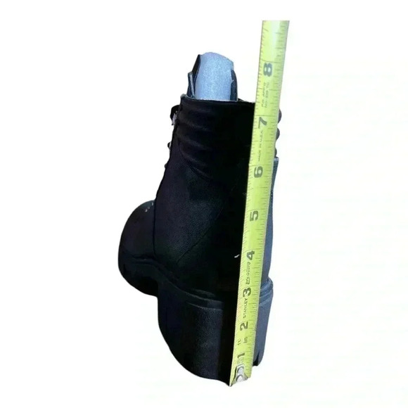 Sun & Stone Women's (Rutheep ) Black Lace-Up Ankle Boots - Picture 9 of 10